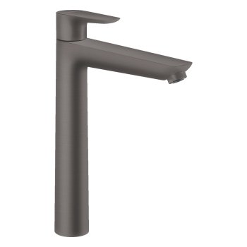 Смеситель для раковины Hansgrohe Talis E, высокий излив, с донным клапаном pop-up, шлифованный чёрный хром